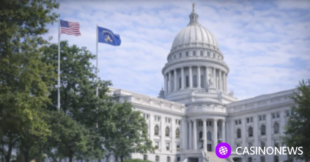 Wisconsin State Capitol in Madison representing sports betting talks