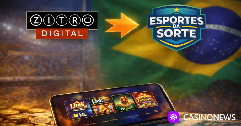 Editorial image illustrating Zitro Digital’s online casino content launch with Esportes da Sorte in the Brazilian iGaming market