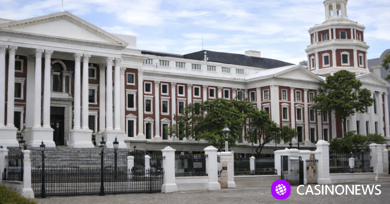 South African Parliament building in Cape Town, illustrating the debate over a proposed national online betting tax facing backlash from licensed operators.