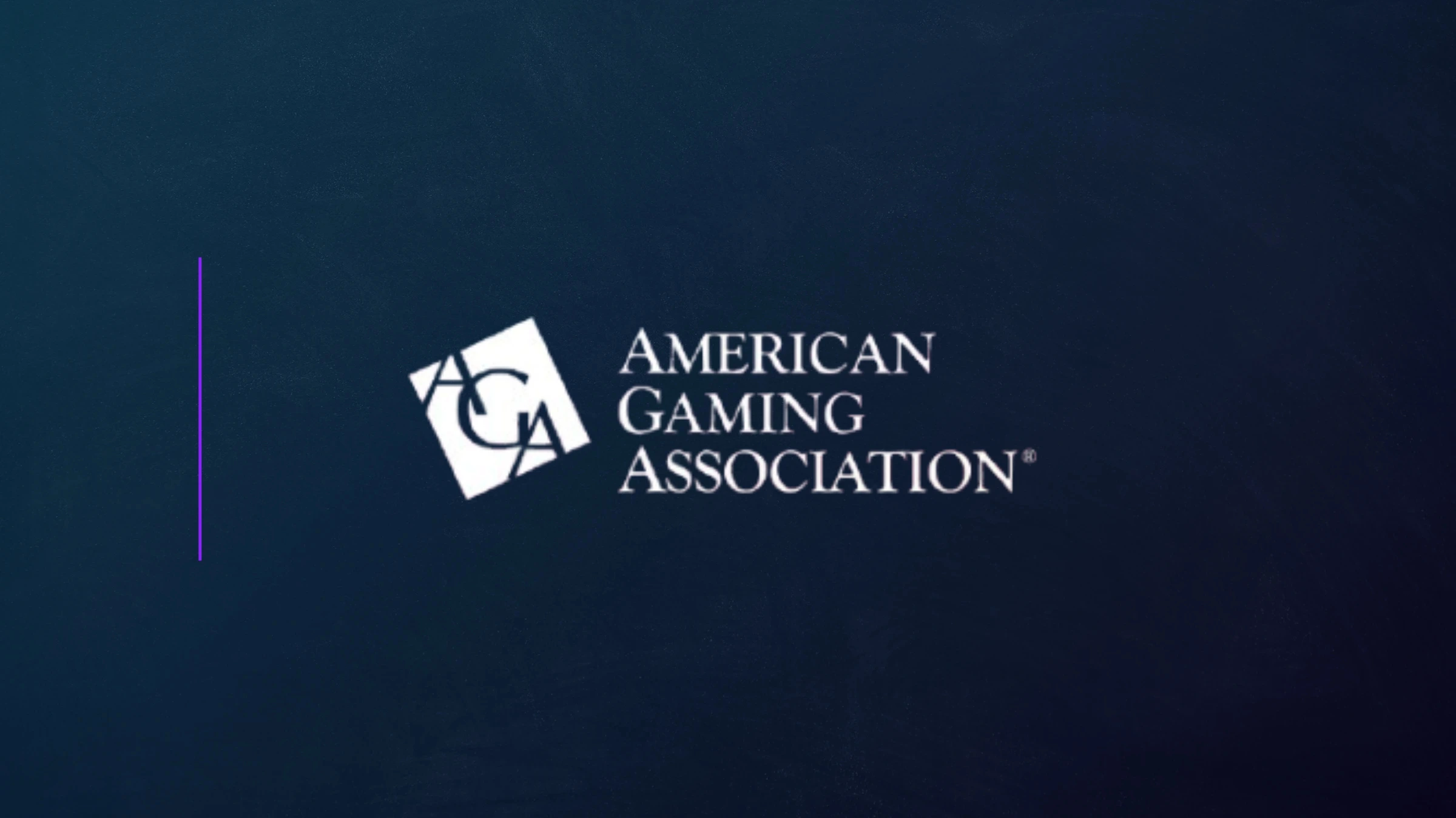 American Gaming Association logo displayed on branded conference-style background