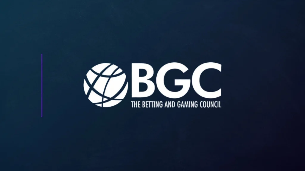 Betting and Gaming Council logo displayed on dark corporate background