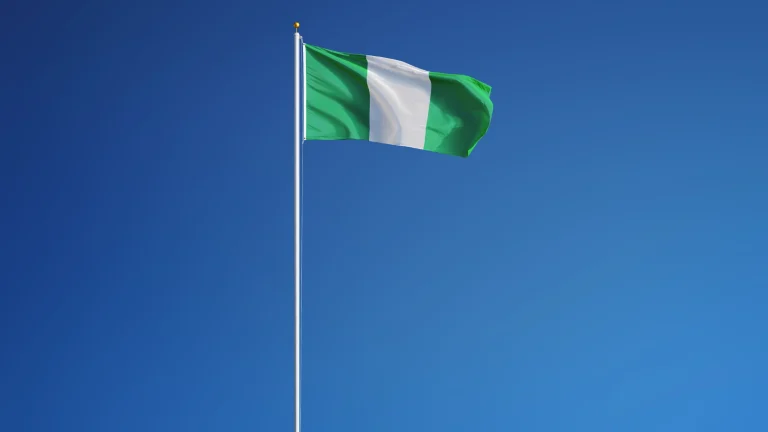 Nigerian national flag representing growth in online casino content partnerships across Nigeria