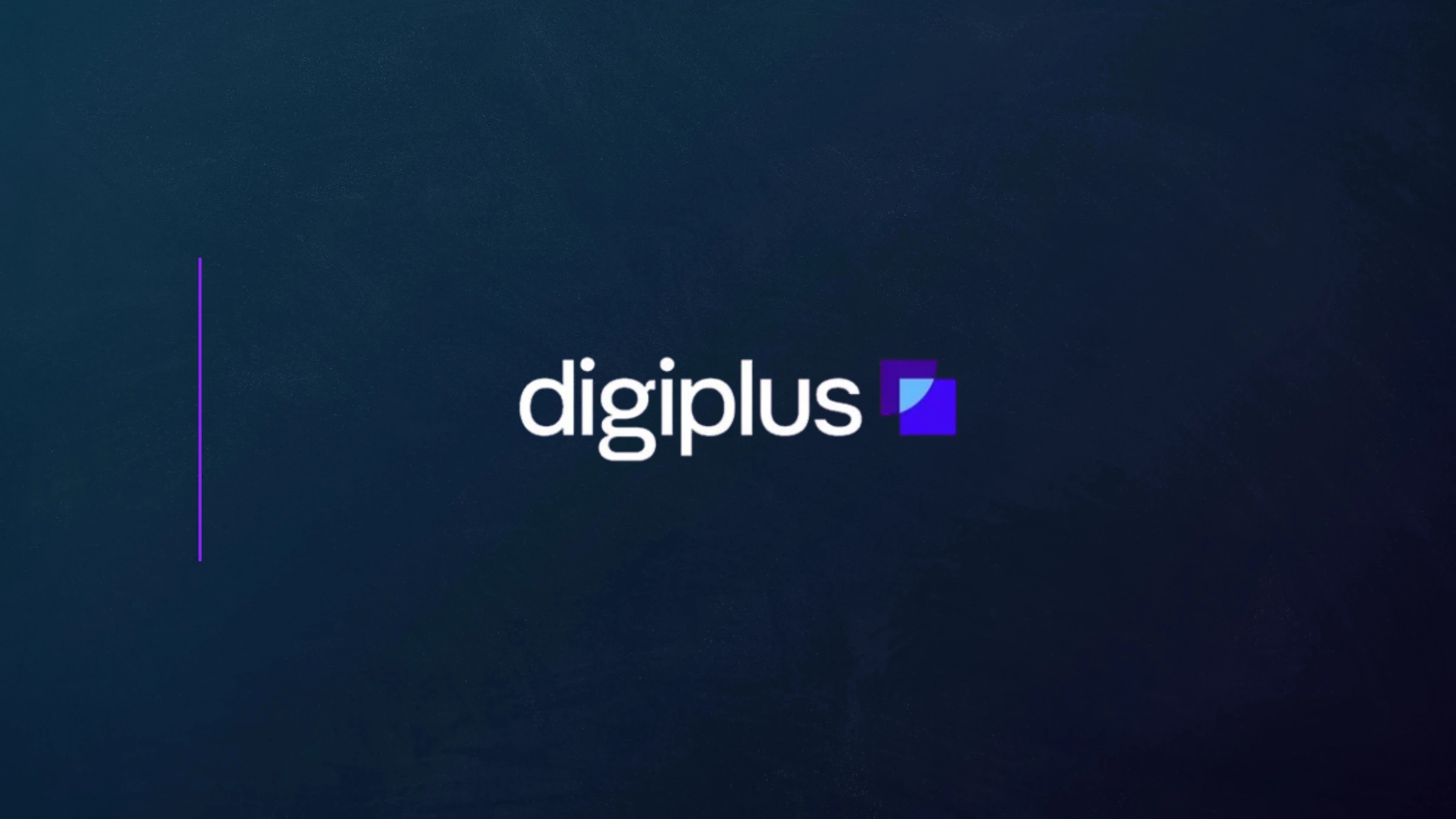 Digiplus company logo displayed on dark blue branded background graphic