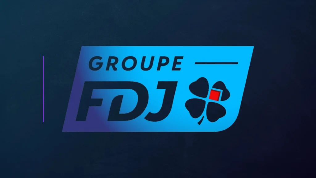 FDJ Groupe logo displayed on a dark background