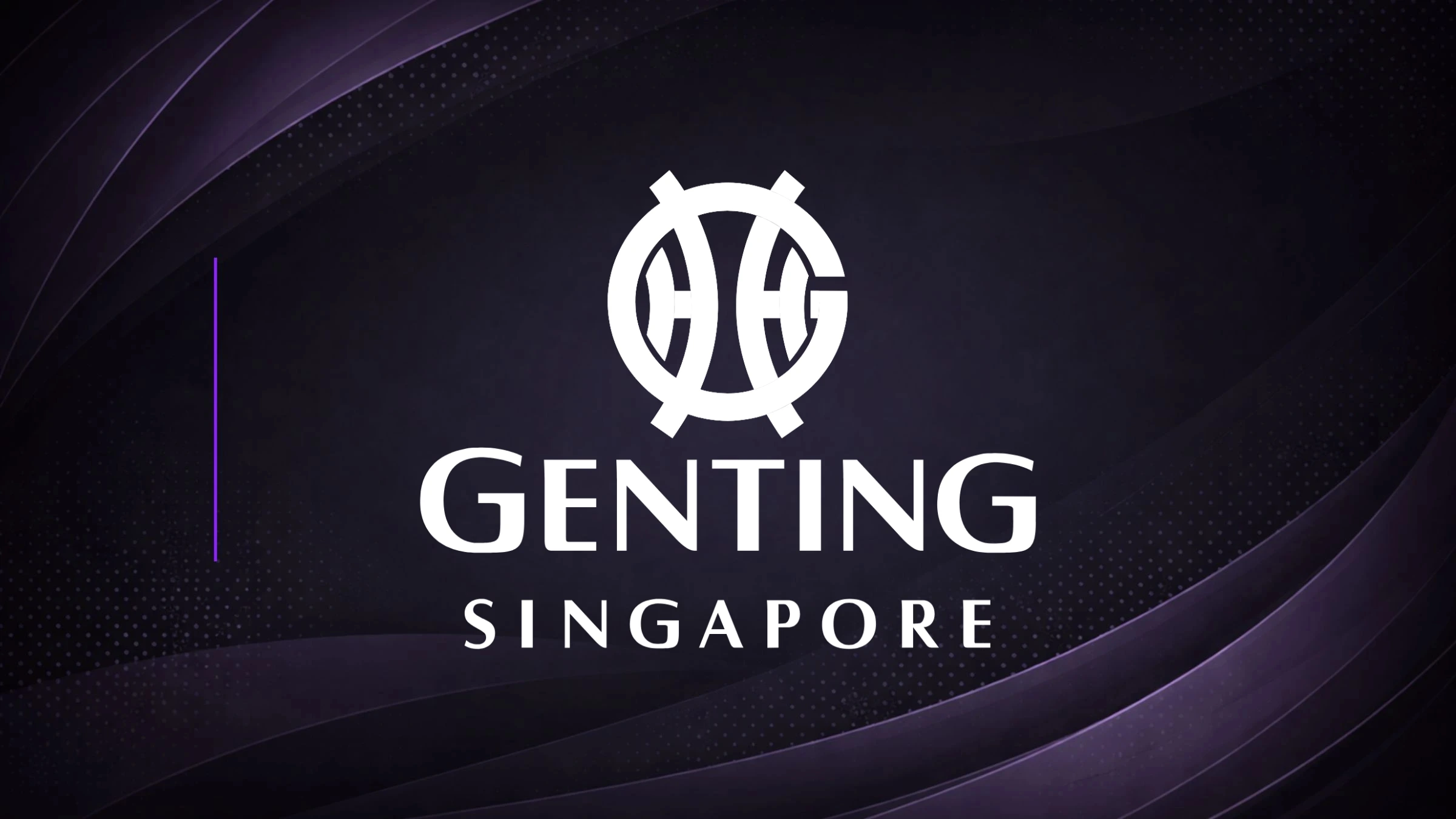 Genting Singapore corporate logo on dark branded background