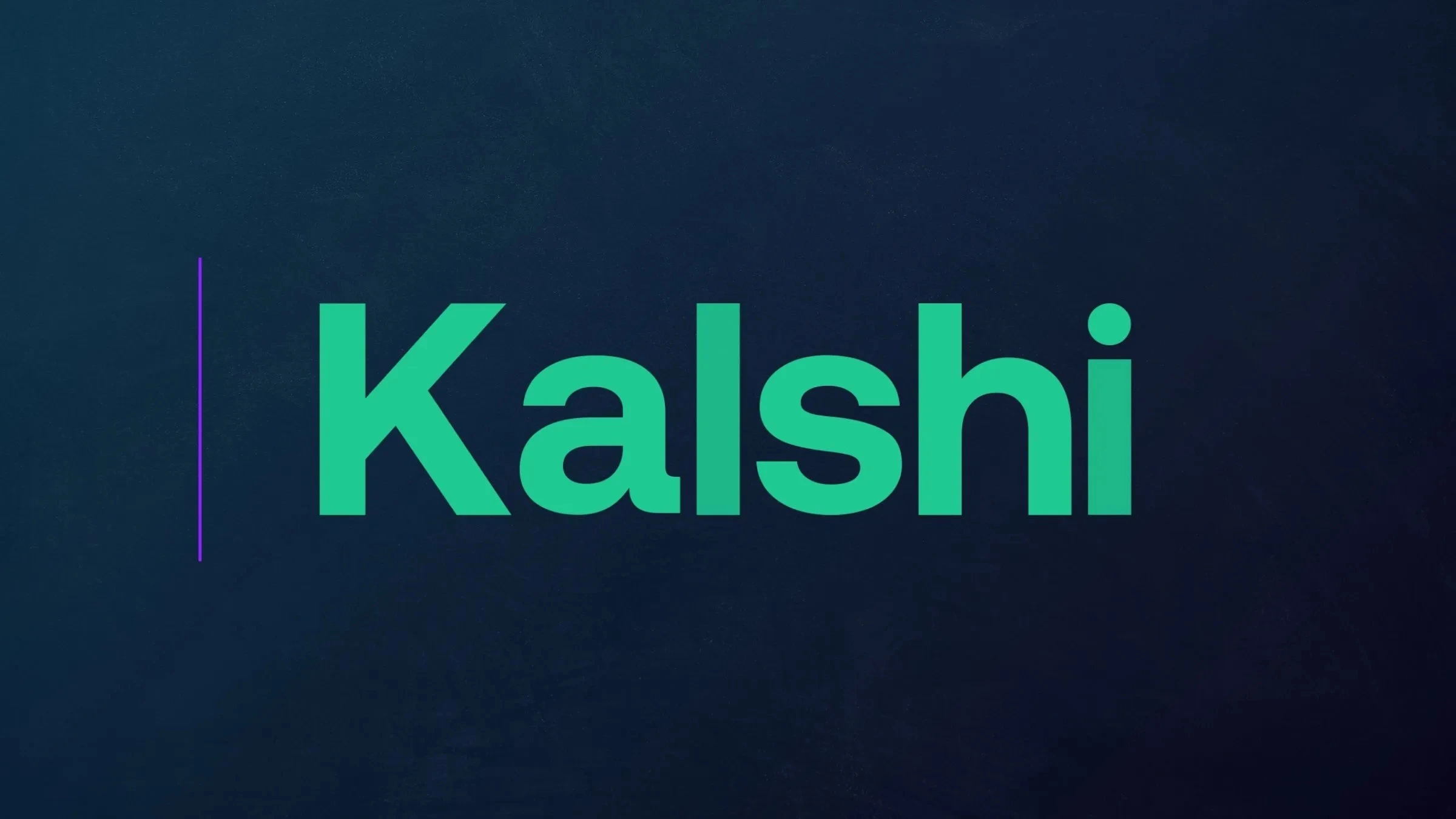 Green “Kalshi” text logo displayed on dark background with simple modern design.