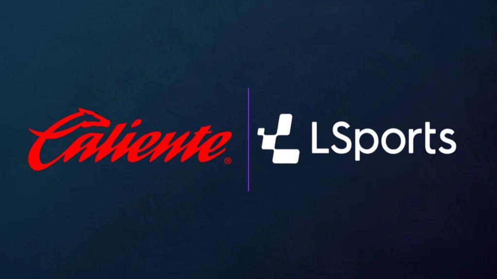 Caliente and LSports logos shown together on sports data partnership announcement