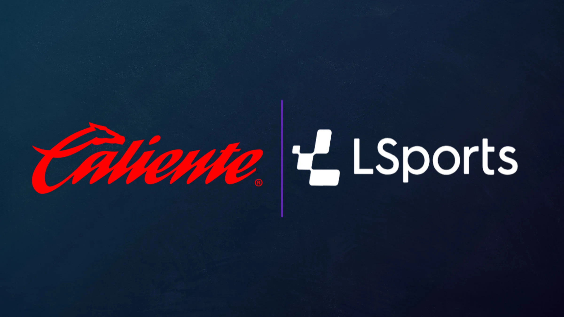 Caliente and LSports logos shown together on sports data partnership announcement