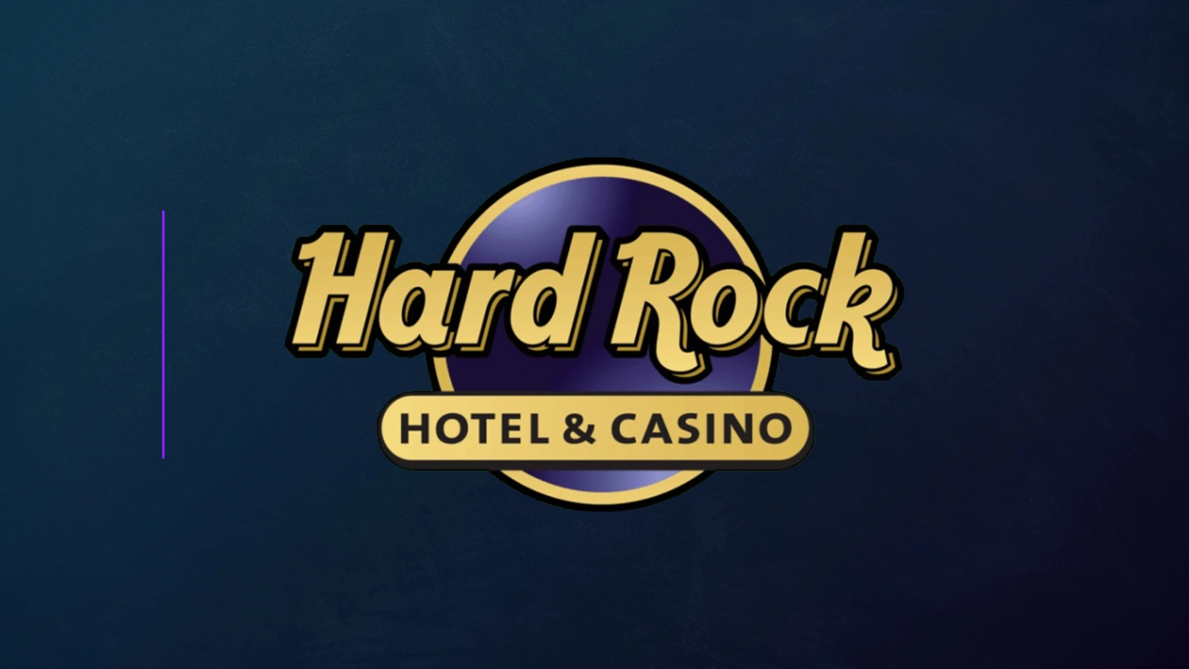 Hard Rock Hotel and Casino logo on dark background.