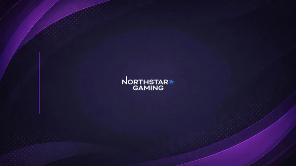 NorthStar Gaming corporate logo centered on dark branded presentation background