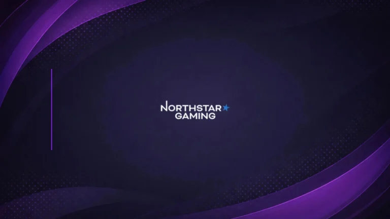 NorthStar Gaming corporate logo centered on dark branded presentation background