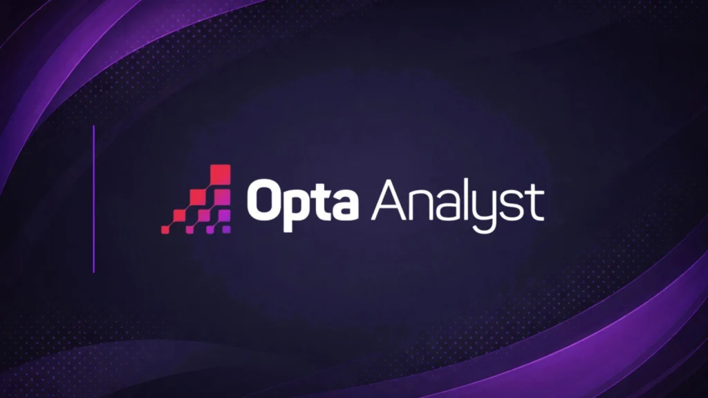 Opta Analyst logo displayed on branded sports analytics background