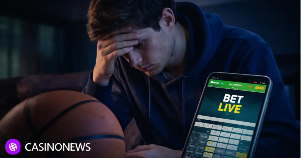 Pennsylvania underage gambling awareness campaign graphic with 21-plus warning symbol and Problem Gambling Awareness Month helpline banner