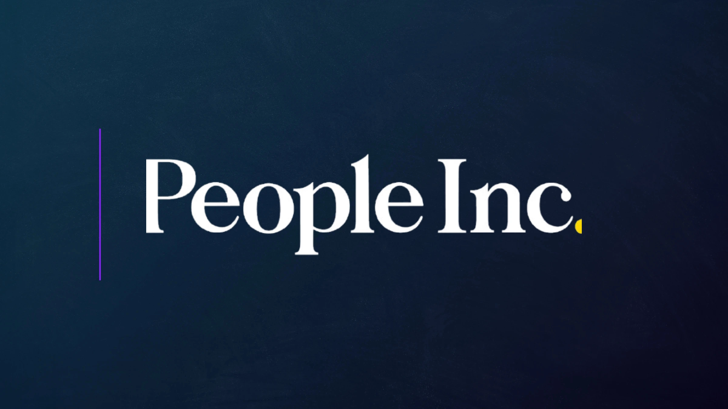 People Inc. corporate logo displayed on dark background representing business acquisition proposal