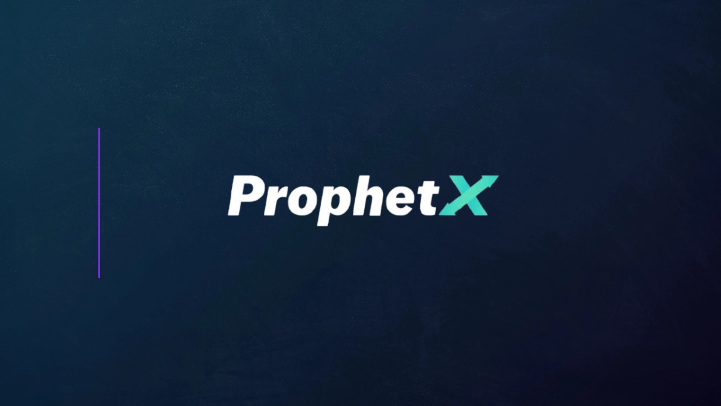 ProphetX company logo displayed on a dark background representing prediction market technology