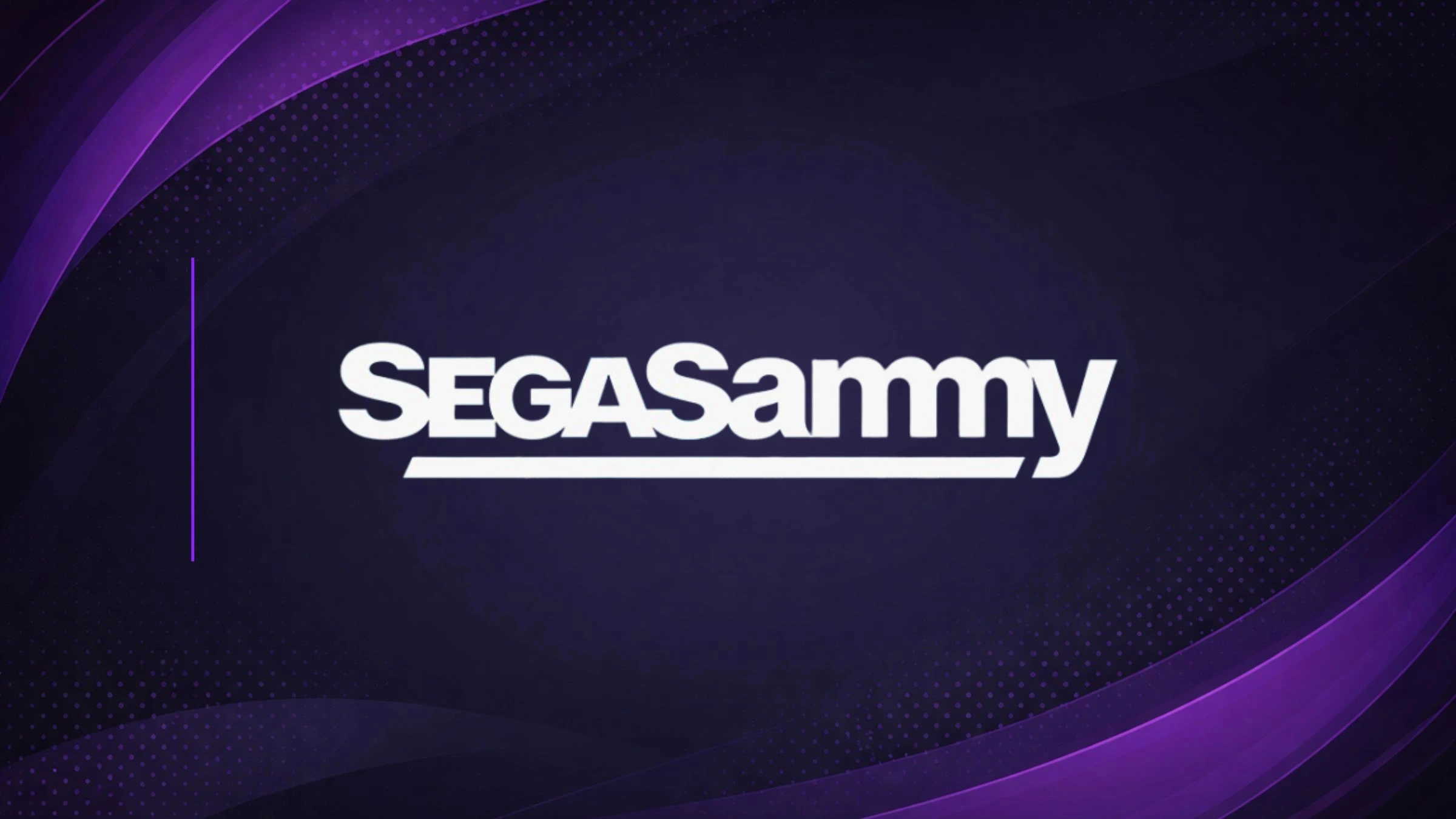 SEGA Sammy corporate logo displayed on branded financial news background
