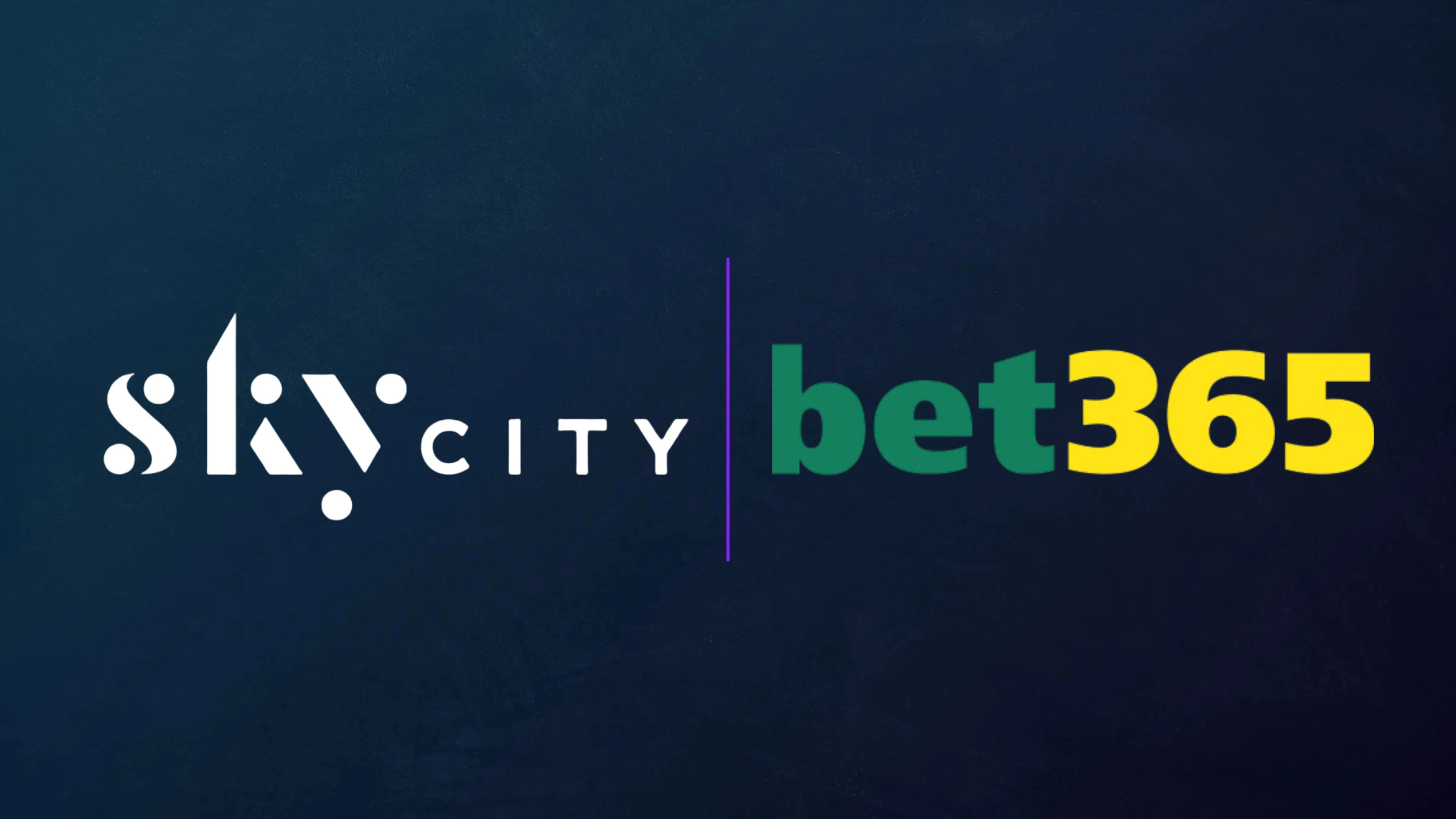 SkyCity and Bet365 logos displayed side by side on dark background