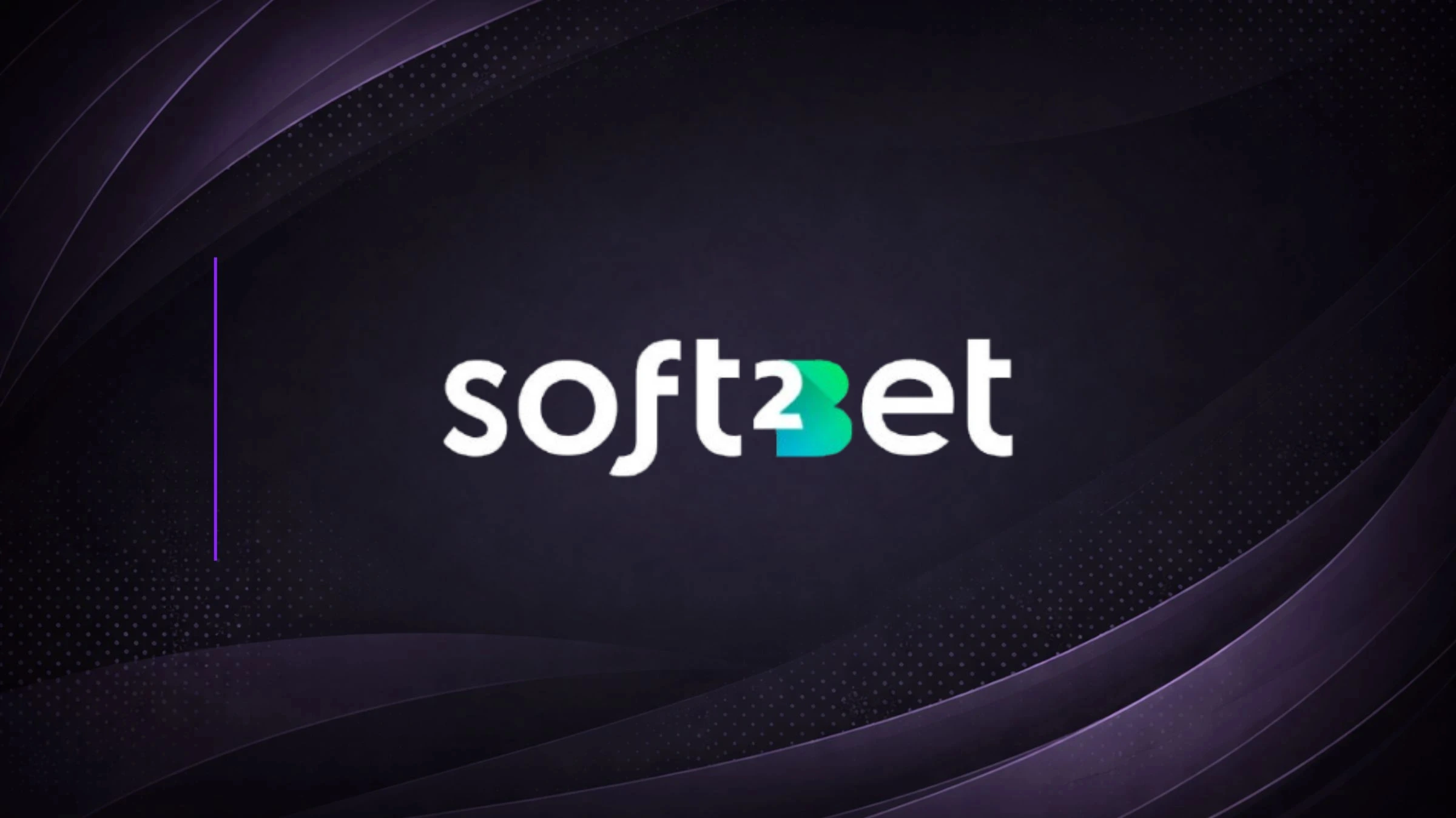 Soft2Bet logo displayed on a dark purple corporate background