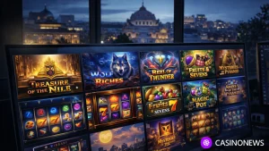 Online casino slot games displayed on a licensed Romanian gambling platform following a supplier launch.