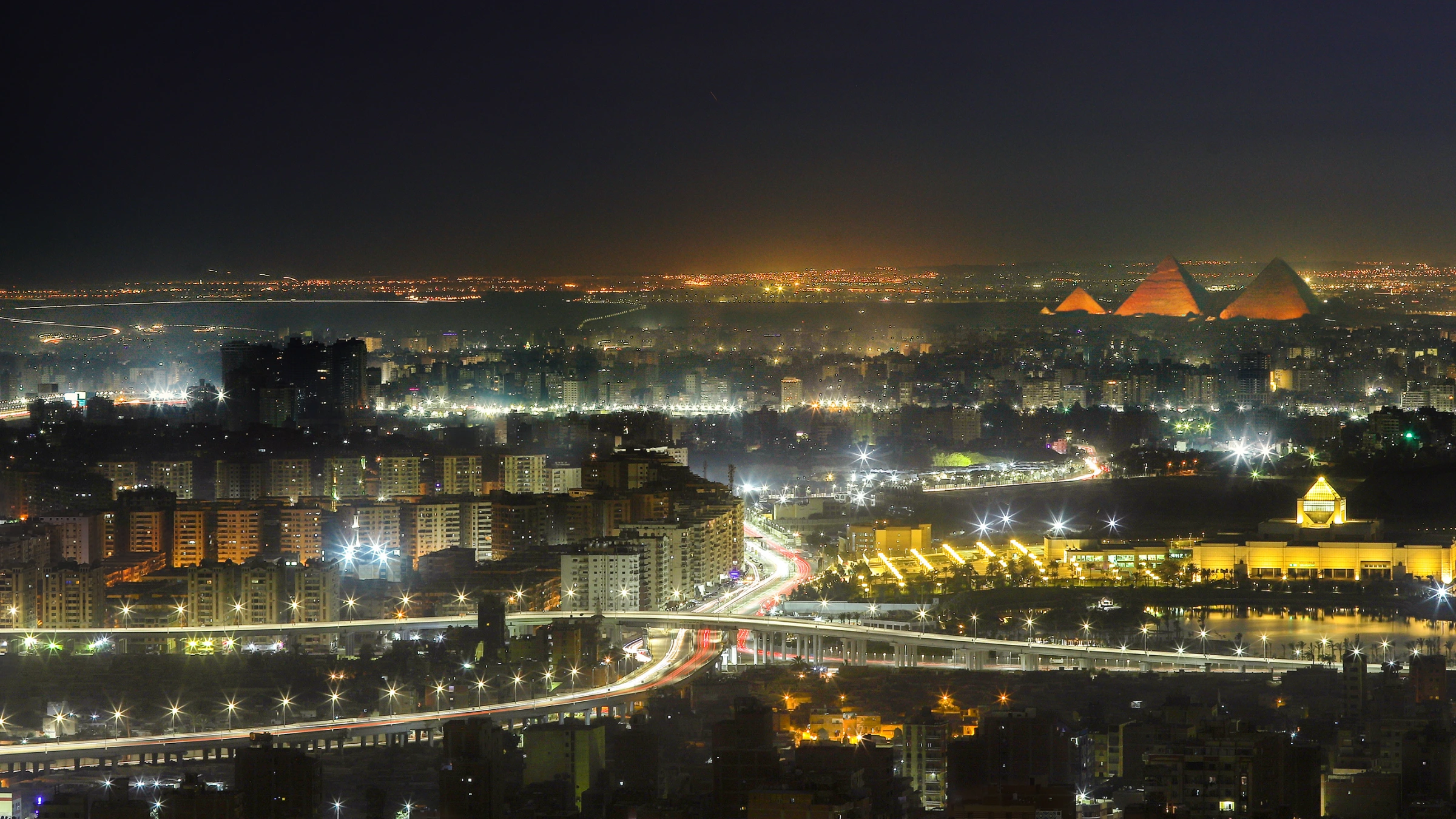 Egypt capital Cairo at night. Egypt to crack down on gambling.