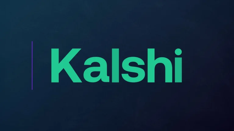Kalshi logo on dark background