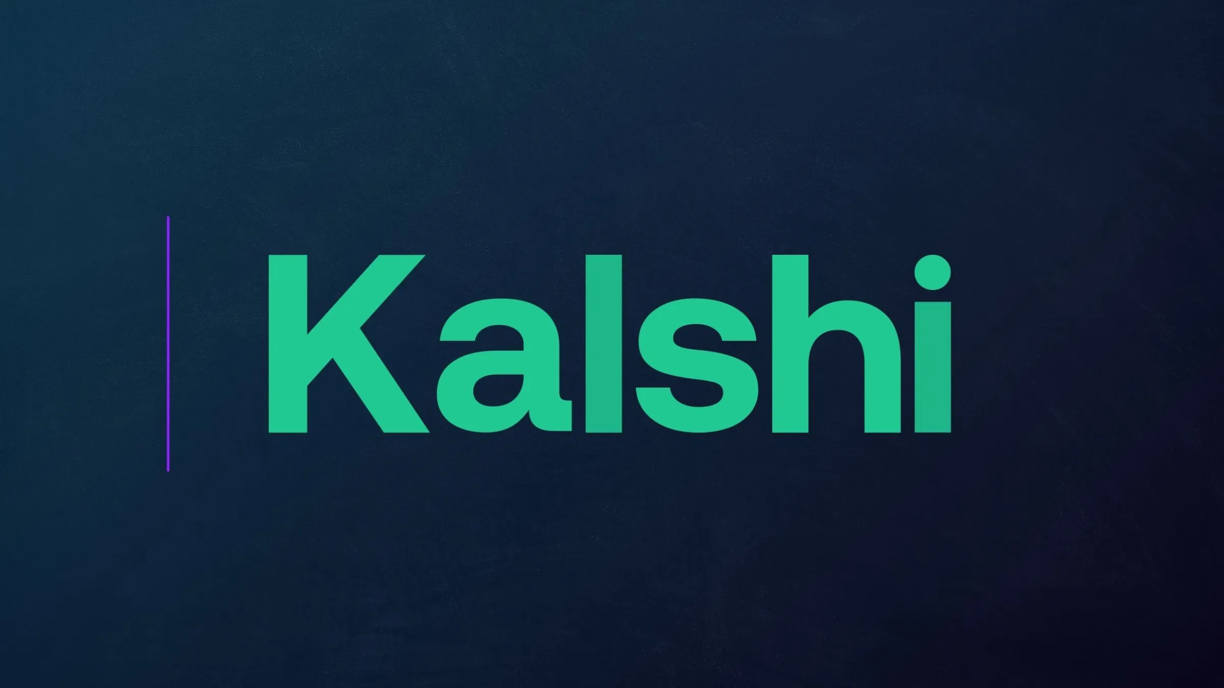 Kalshi logo on dark background